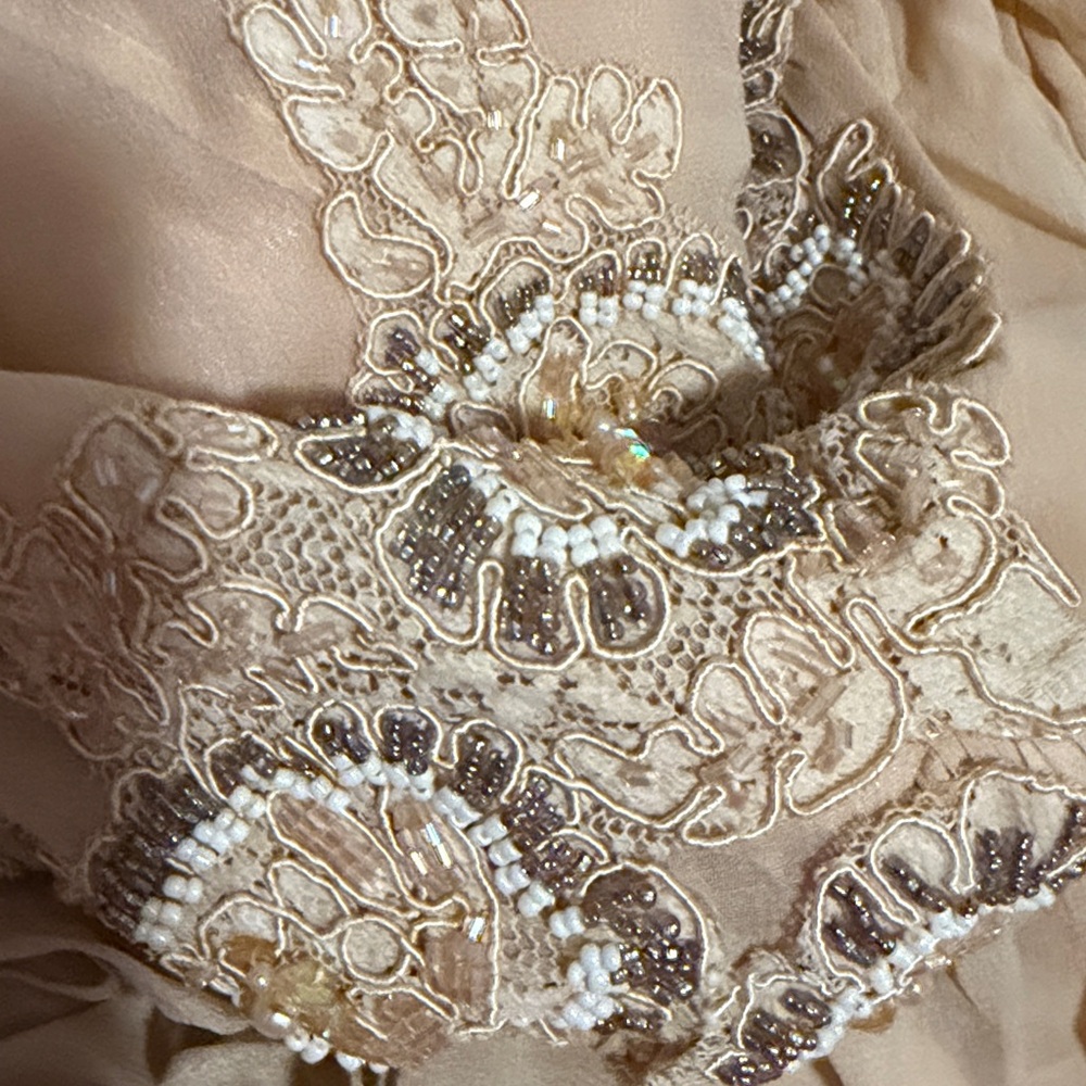 Vintage 100% Silk Beaded Dress Sue Wong Dress Y2K Fairy Prom Wedding Dress - Picture 15 of 15